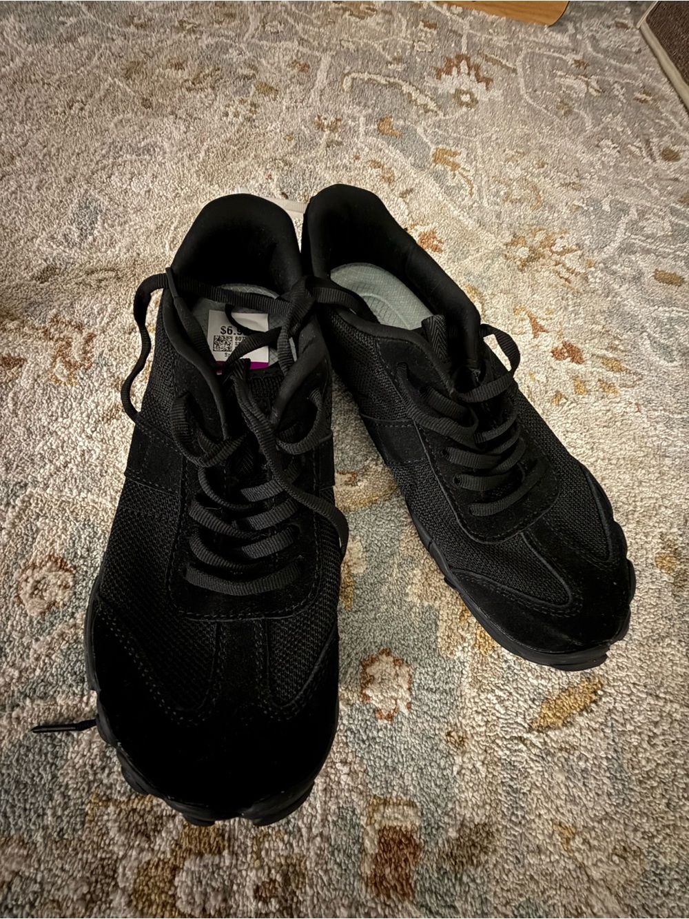 Women’s Black Athletic Lace-Up Sneakers
